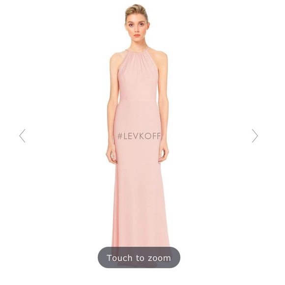 Bill Levkoff Chiffon Halter Dress - NWT - size 8 - Picture 2 of 3